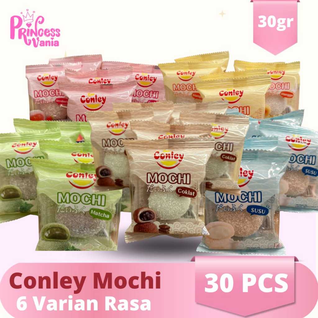 

30PCS CONLEY MOCHI ANEKA RASA KEMASAN MINI 30GR KUE VIRAL KENYAL LEMBUT