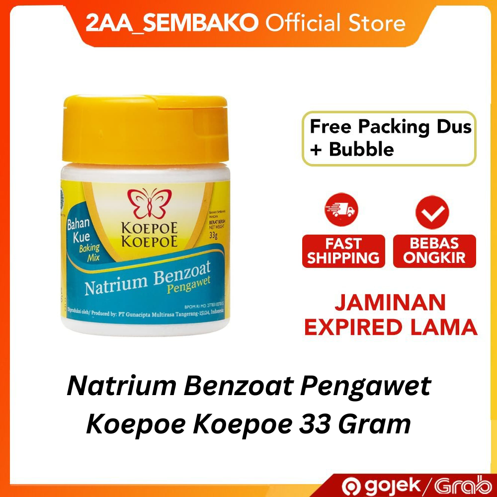 

Natrium Benzoat Pengawet Makanan Minuman Koepoe Koepoe 33 Gram