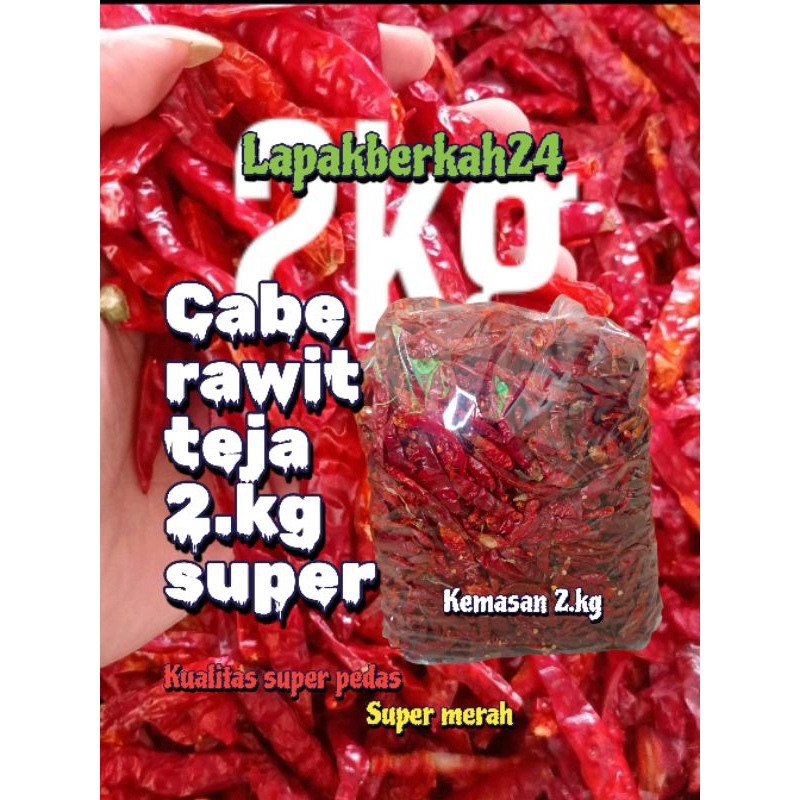 

MURAH ( 2KG ) CABE RAWIT TEJA CAPLAK KERING KUKITAS SUPER MERAH DAN PEDAS tanpa tangkai