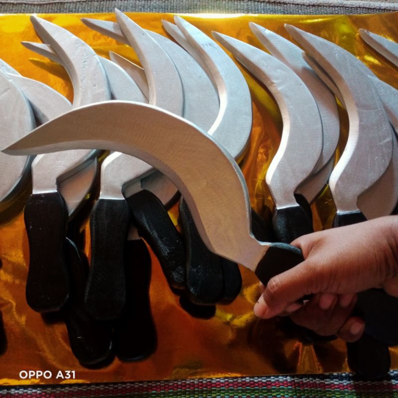 Celurit Kayu Jati Peraga Silat Beladiri IPSI/Celurit Silat Beladiri/Celurit PSHT/Celurit Mainan/Celu