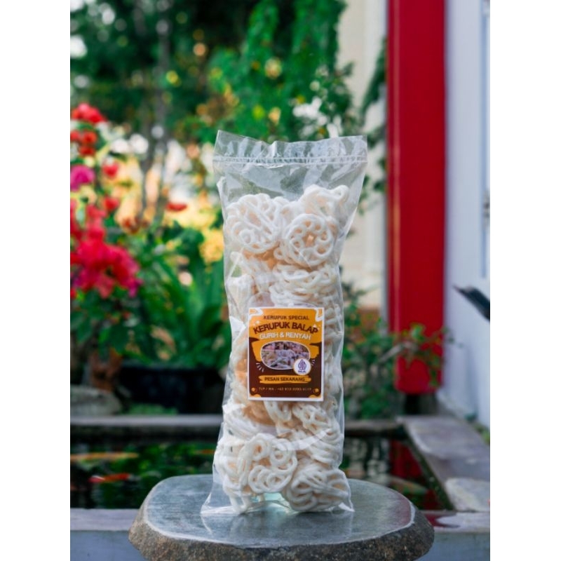 

krupuk mawar rasa bawang, dijamin gurih