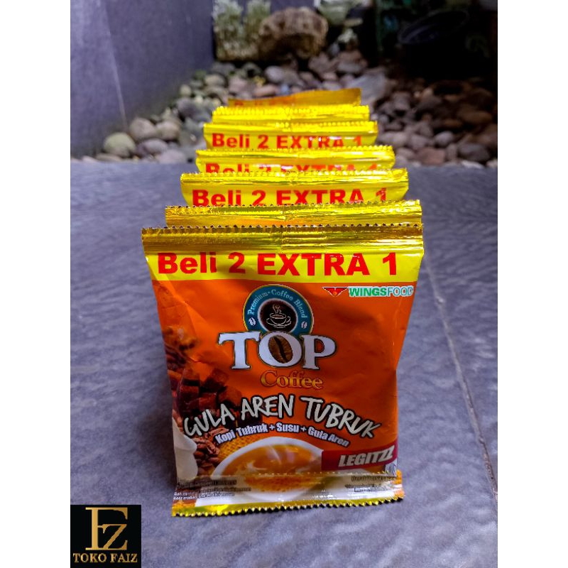 

Kopi Top Gula Aren Tubruk 1 renceng isi 15 sachet