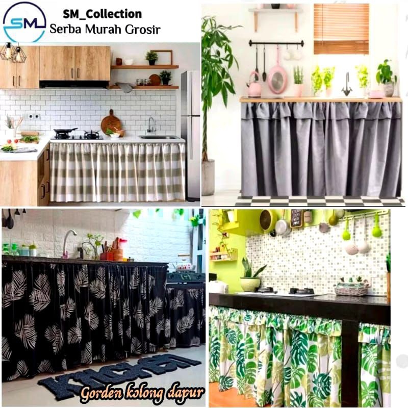 Tirai dapur/Gorden dapur/selambu kolong/ Garden kolong dapur