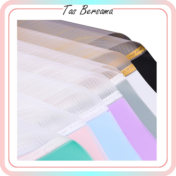 

20 LEMBAR Kertas Buket Bunga Cellophane Florist Transparan Garis Flower Wrapping Florist KB6066