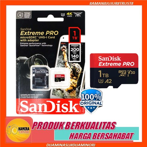 SanDisk Extreme Pro MicroSD 1TB A2 200MB/s V30 U3 4K