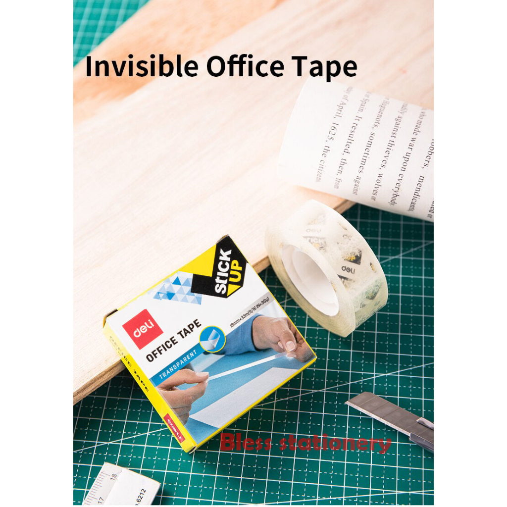 

Deli selotip bening 18mm isolasi solatip perekat transparan Celotape office tape