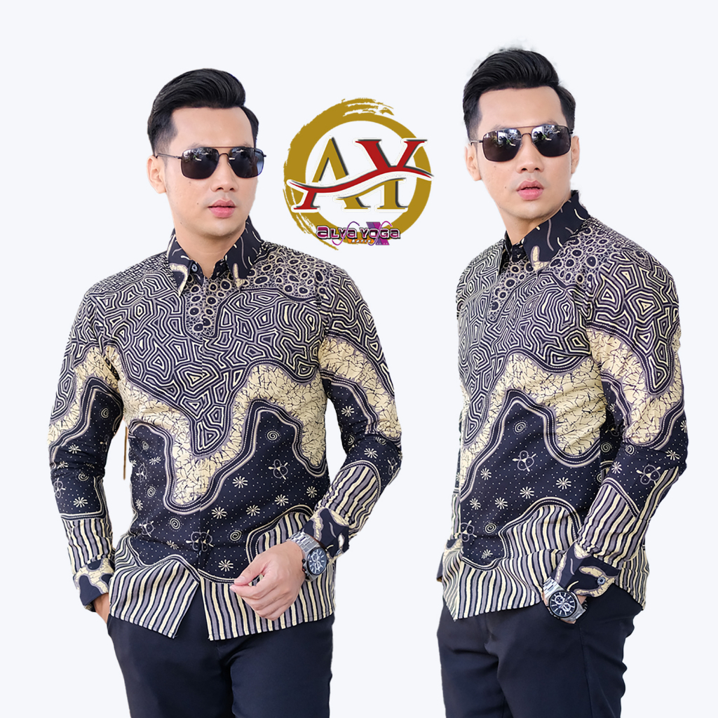 Kemeja Batik Pria Lengan Panjang Premium Slimfit Kantor Modern Batik  Alisan Solo Baju Pesta Terbaru