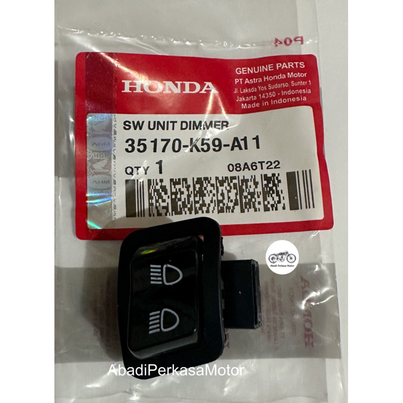 Tombol Dim 2 titik Saklar Lampu Jauh Dekat Honda Vario 150 Vario 125 Led (K59)