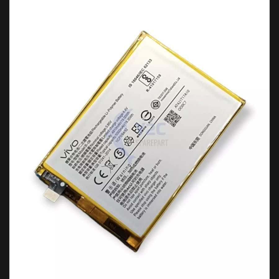 VIVO Y31 2020 - Baterai Batre Vivo Y31 2020 V2036 B08 B-08 B 08 ORI