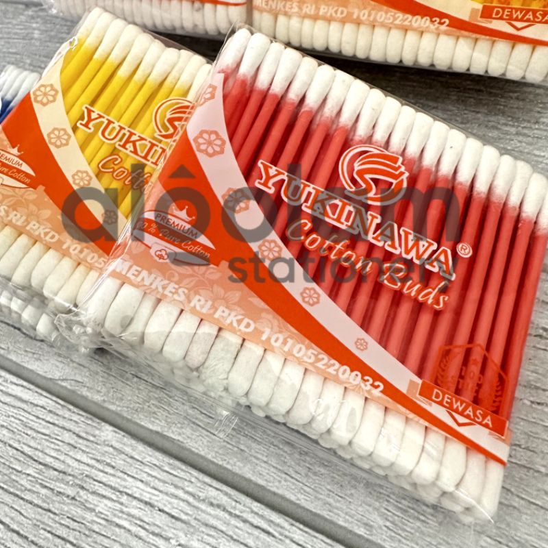 Satu Pack ( 12 Bungkus X 100 Pcs ) Cotton Bud Dewasa Bayi Dan Kosmetik Yukinawa