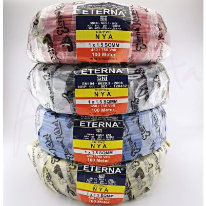ETERNA NYA 1.5MM 100METER JUAL PER ROLL / Kabel Listrik Engkel 1.5MM