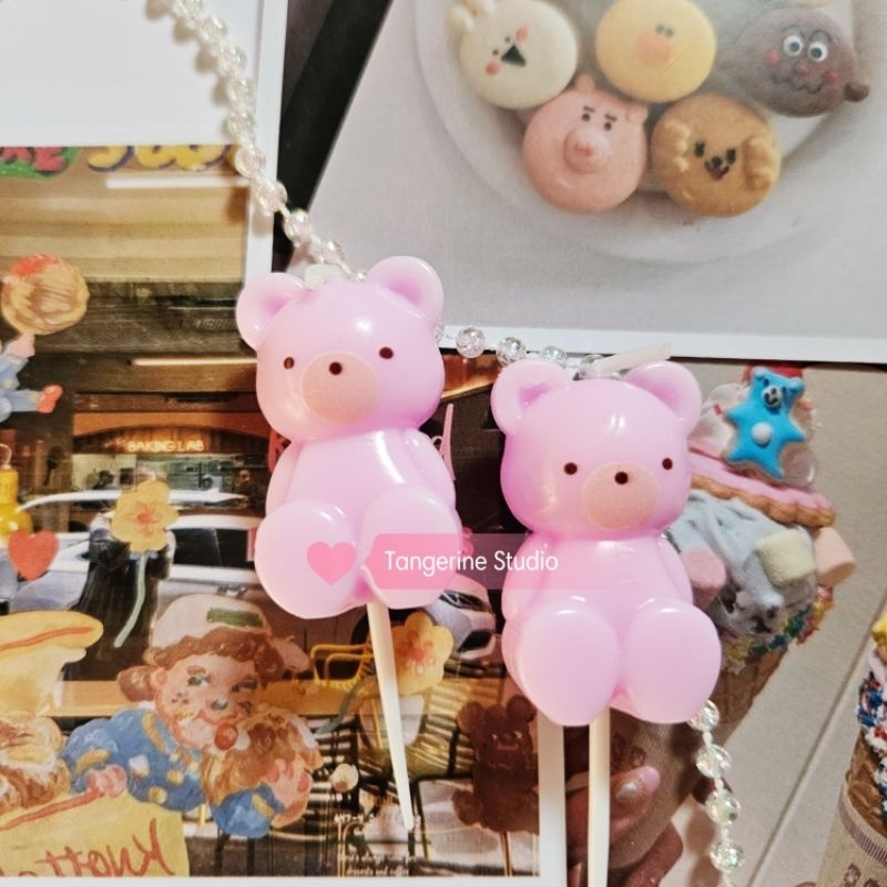Lilin Bear Lilac Korean Inspo|Lilin Beruang|Lilin Ulang Tahun Beruang