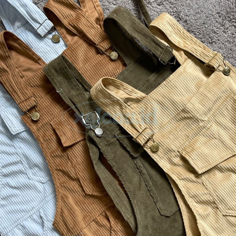 Alila Overall Celana Kodok Corduroy Celana Panjang Korean Xelcaa