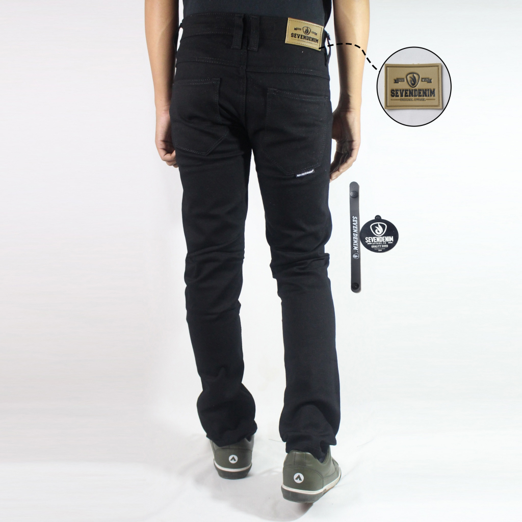 DACOTA DENIM - Celana Panjang Jeans Slim Fit Pria Hitam 27-34 SEVEN DENIM