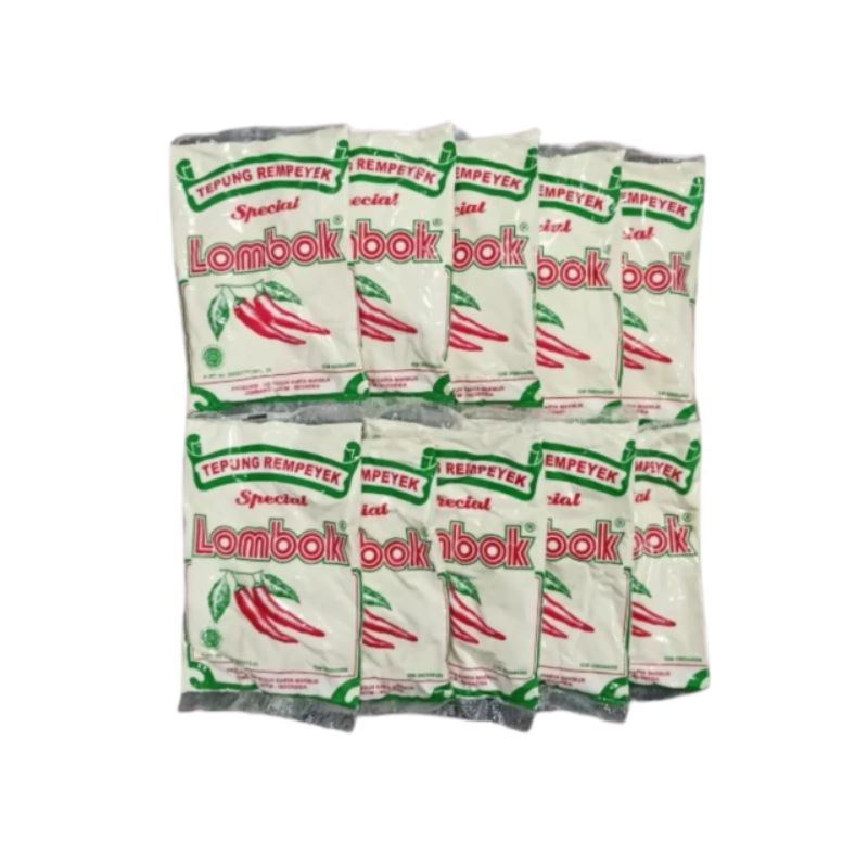 

Tepung Rempeyek Spesial Lombok (1 Pack)