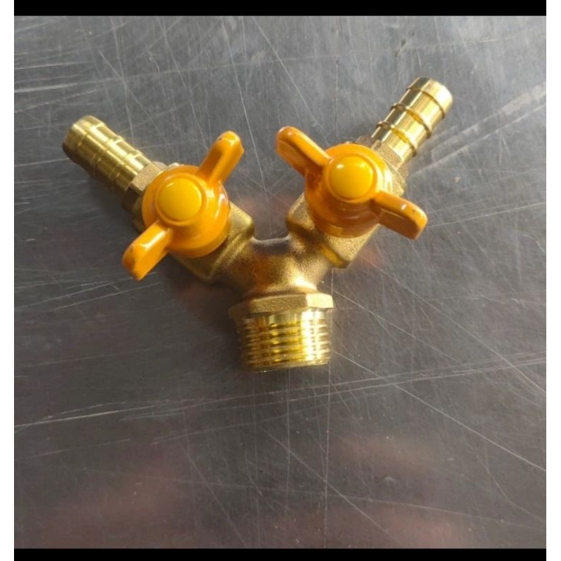 Cabang 2 Regulator/Regulator Splitter Drat 1/2 inch