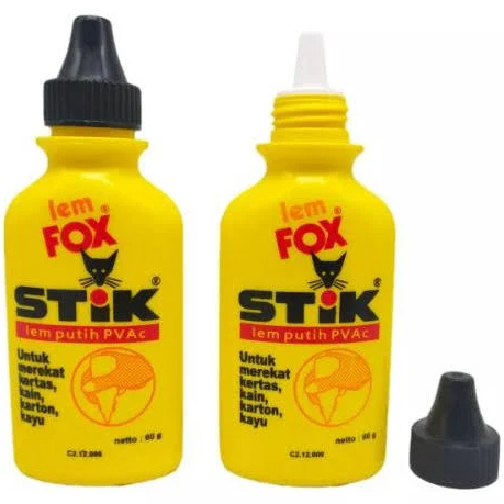 

Lem Fox Stik / Lem Fox Stik Kuning / Lem Putih PVAC 60 gram