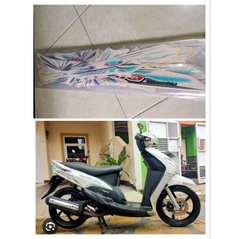 Striping Stiker Yamaha Mio Sporty 2008 Putih