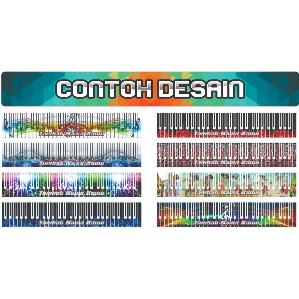 STIKER PRINT TUTS KEYBOARD ORGEN PIANO YAMAHA KORG ROLAND DLL BISA CUSTOM GAMBAR