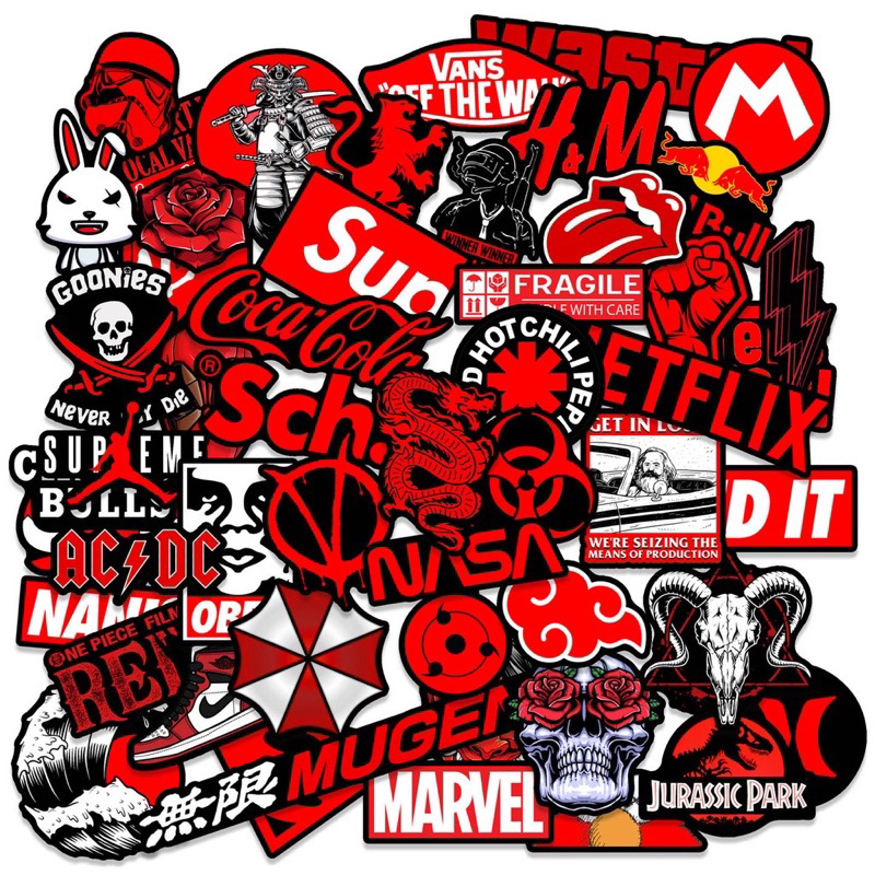 

Stiker 60 PCS LOGO HYPEBEAST Grafitti Sticket HP Laptop Koper DIY Waterproof