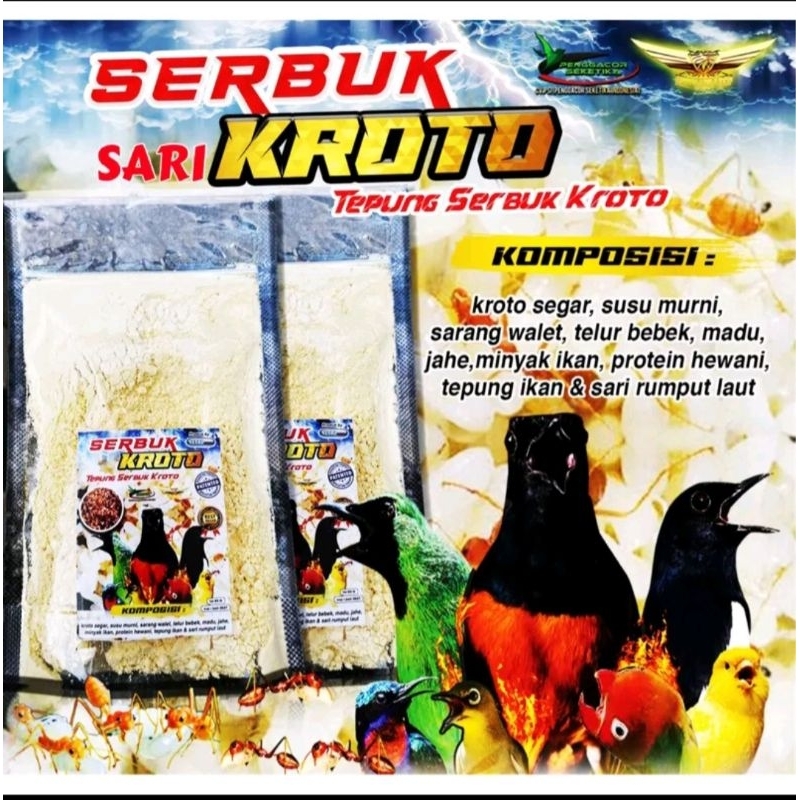 Sari Kroto Serbuk Kroto Makanan Supplement Burung Berkicau penggacor burung Ber Vitamin