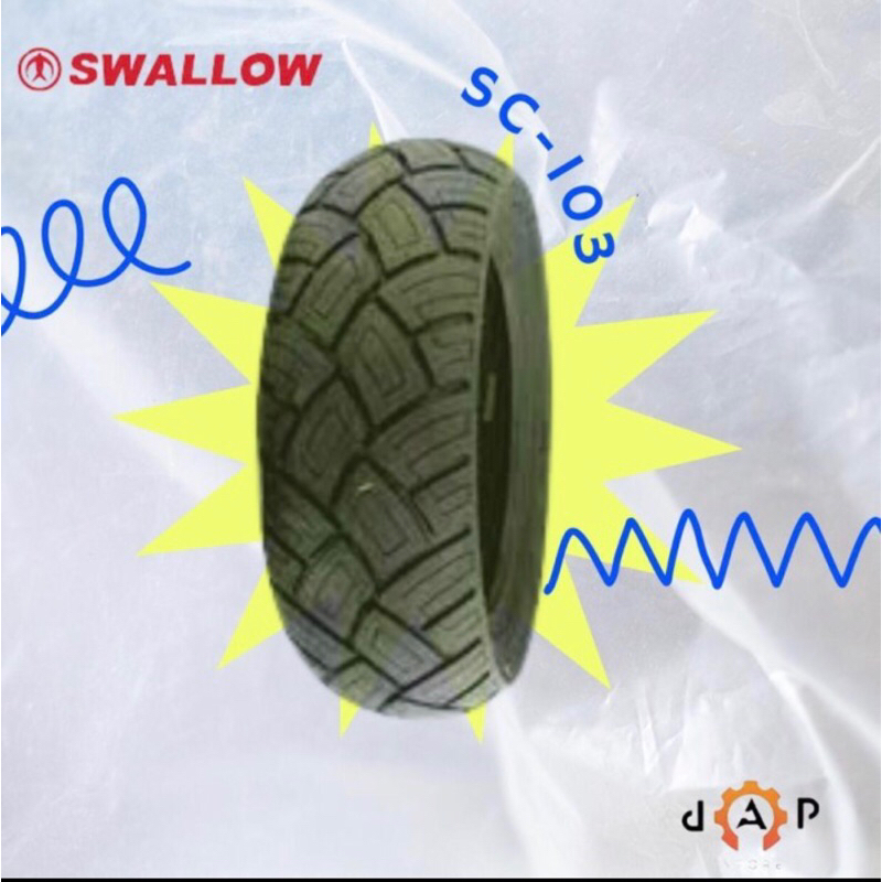 BAN MOTOR VESPA RING 10 // SWALLOW 120/70-10 TUBELESS