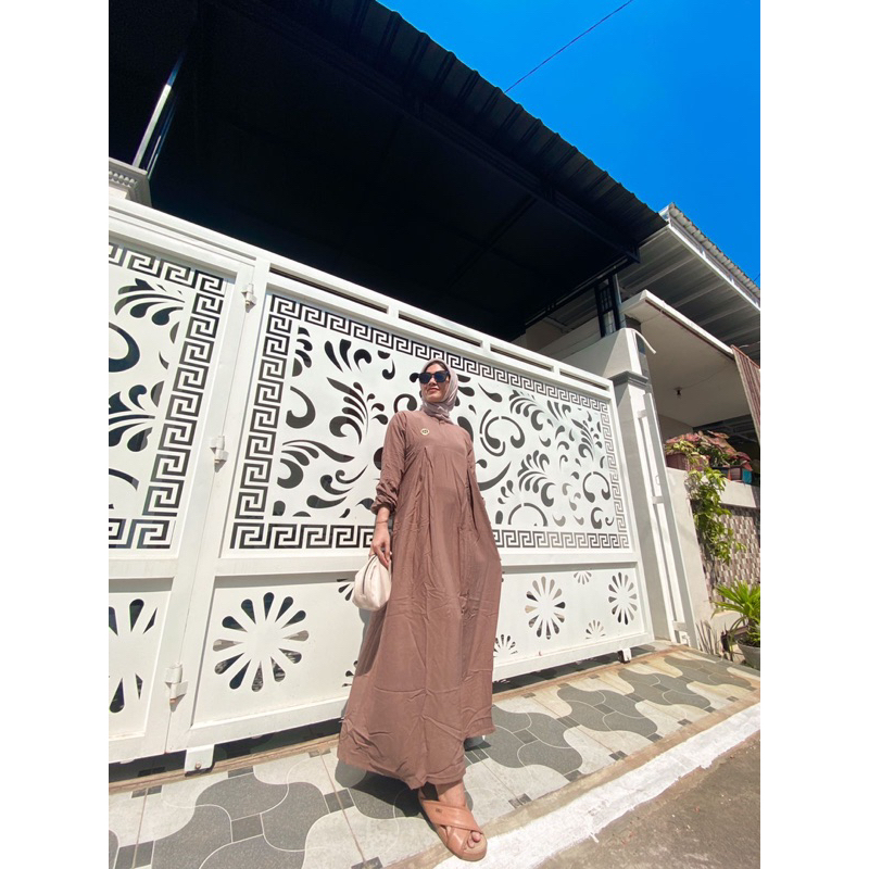 Gamis Lengan Balon / Gamis Rayon / Busui Frindly / Gamis Polos