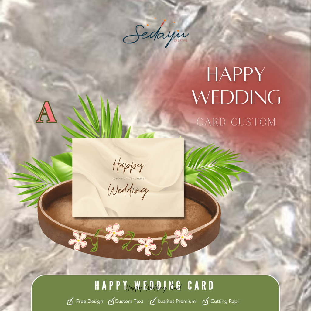 

Kartu Ucapan Nikah | Wedding Card | Wedding Gift Card | Free Design