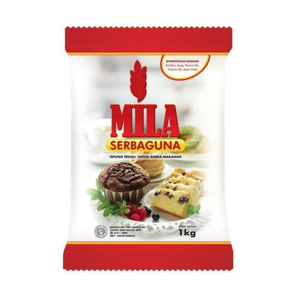 TEPUNG TERIGU MILA 1KG (1 dus isi 10 pack)