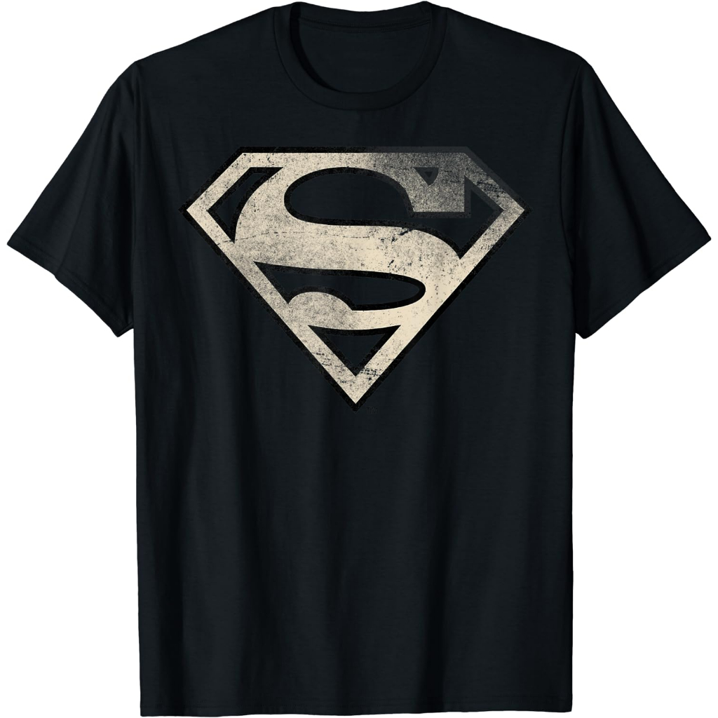 Baju Dewasa DC Comics Superman Cream Logo T-Shirt Fashion Pakaian Atasan Kaos Laki Pria Wanita Model