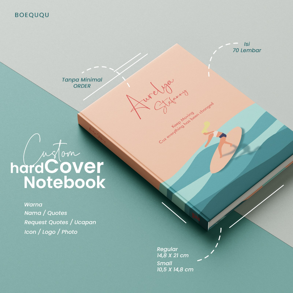 

[Season Series] - Boeququ Notebook Aesthetic Custom Design Hardcover / Kado Wisuda Unik Custom A5 A6