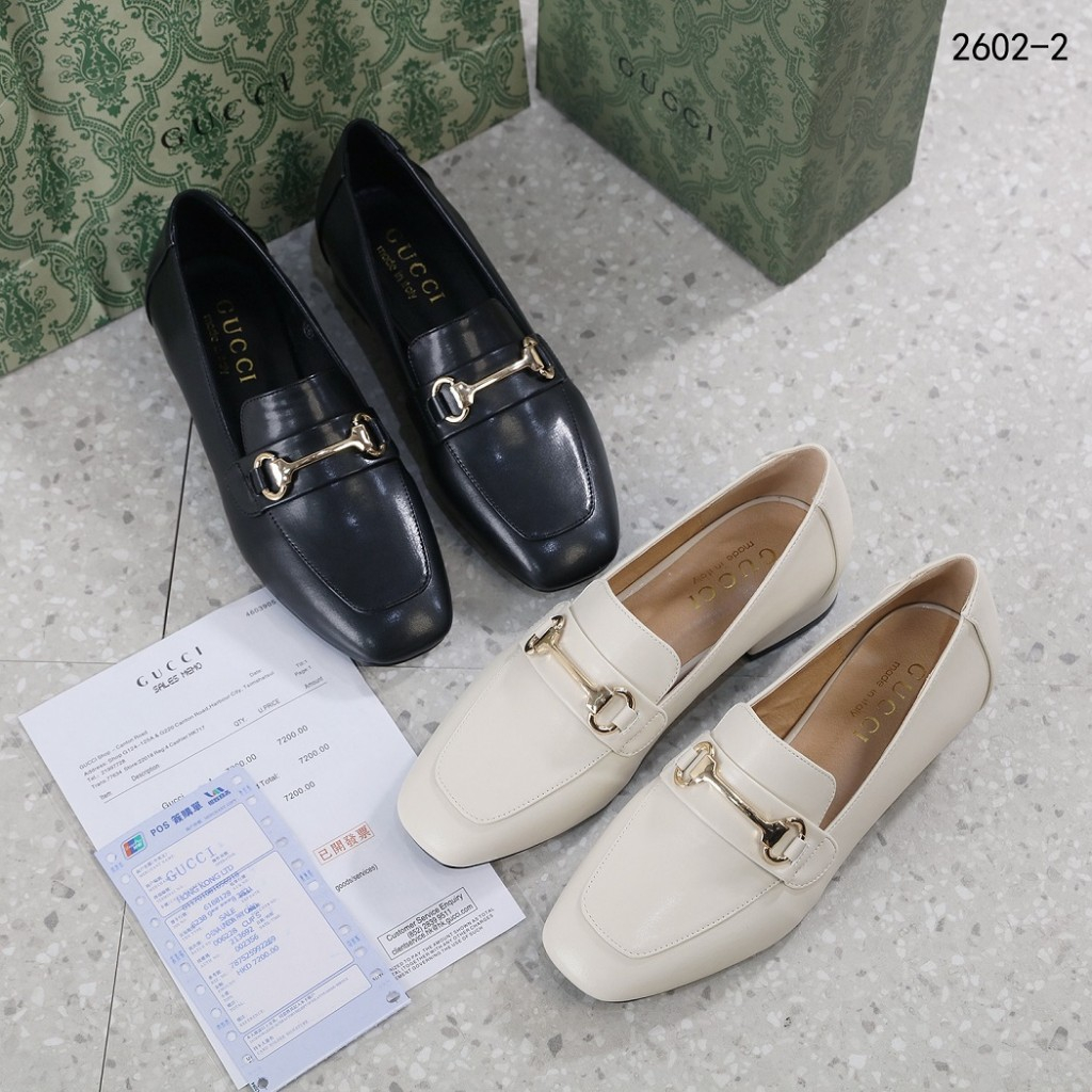 NEW ARRIVAL  2602-2 Metal Buckle Leather Loafers HB