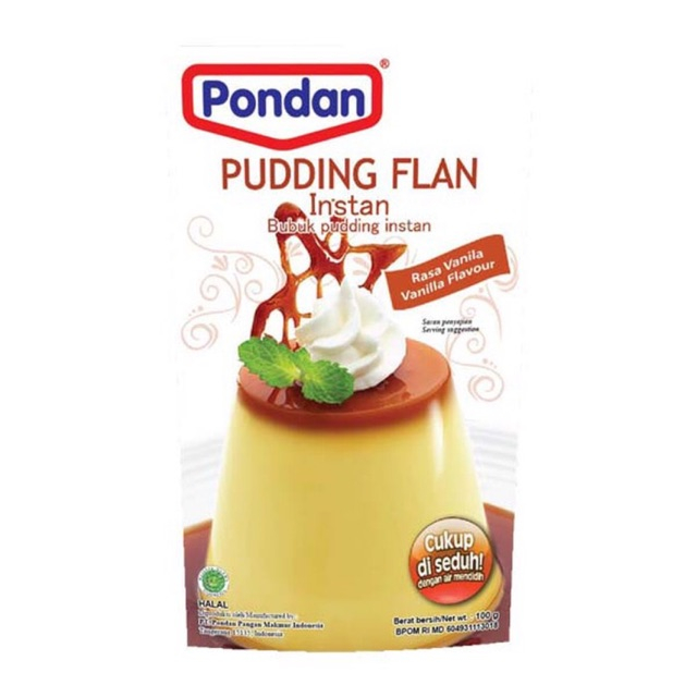 

Pondan Pudding Flan Vanila Puding Instan Pouch 100gr