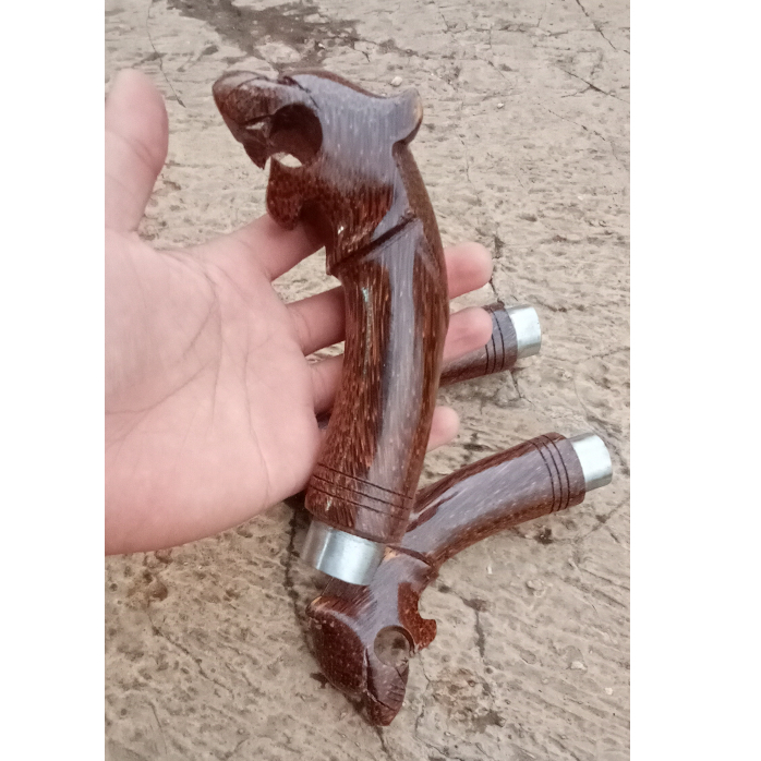 Gagang Golok Macan tutul Kayu Aren