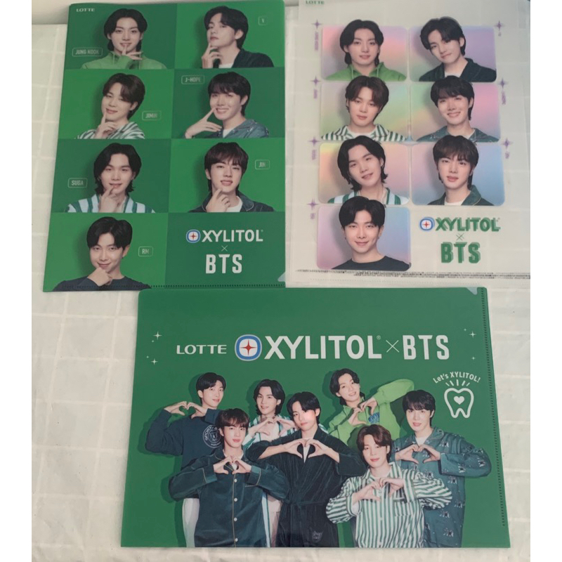 BTS X XYLITOL CLEAR FILE GREEN CLEAR BENING HIJAU