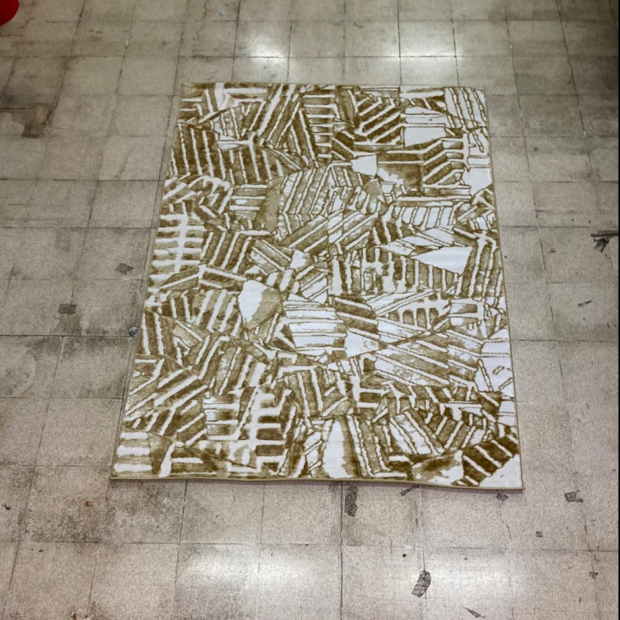 Karpet Turki Import Permadani Asli Turki 160x230 Minimalis White Gold