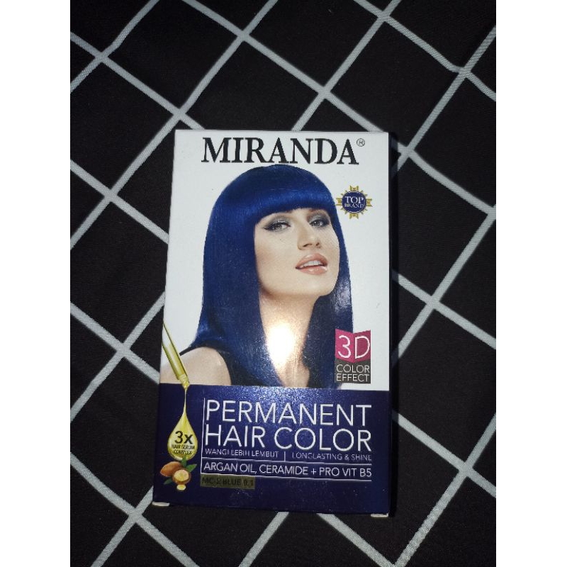 Miranda Hair Color Pewarna Rambut Permanen Blue Biru