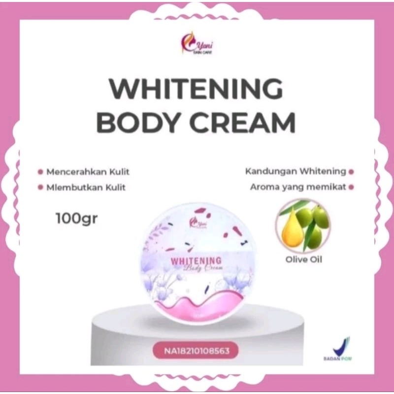 bleaching cream yoniskincare/Pencerah Badan/BPOM