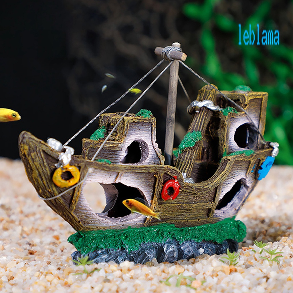 Ornamen aquarium kapal perompak, hiasan aquarium kapal perompak, kapal perompak aquarium, dekorasi a