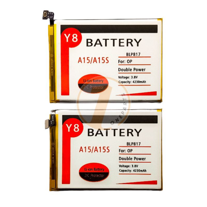 BATTERY BATRE BATERAI OPPO A15 BLP817 Y8 DOUBLE POWER