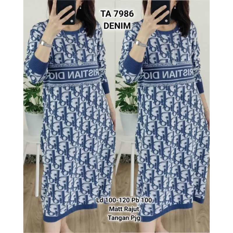 7986 Long Tunik Rajut Bangkok Di*OR