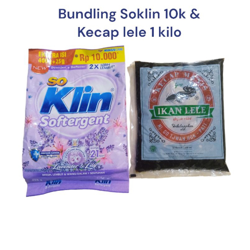 

Soklin Softergent Lavender n Lily 425gram Bundling Kecap Lele 1kg