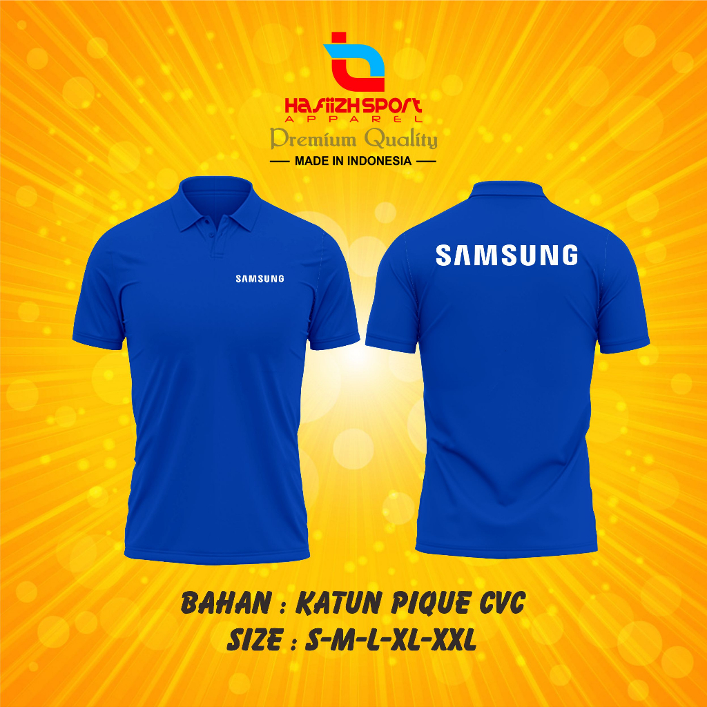 KAOS POLO SAMSUNG LOGO / KAOS BERKERAH LOGO SAMSUNG PREMIUM