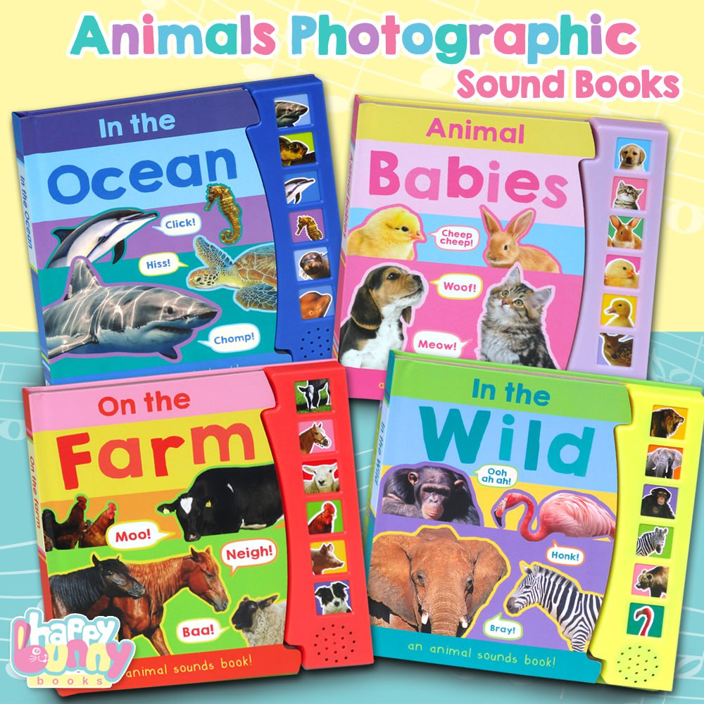 [NPP] Ocean / Farm / Animal Babies / Wild - Animal Sound Board Book - sound book with 6 buttons