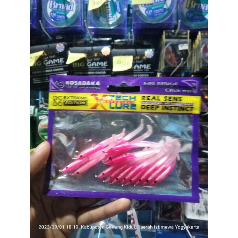 SOFT LURE UMPAN PANCING ECER PER BIJI UMPAN CASTING DENGAN MATA KAIL