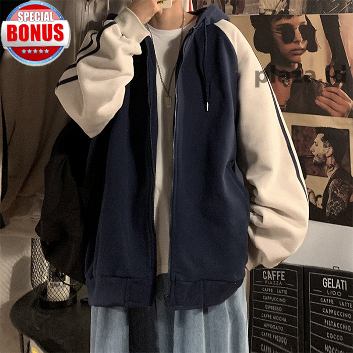 JAKET PRIA TRACKTOP OVERSIZE BASIC M L XL 2XL 3XL 4XL 5XL 6XL