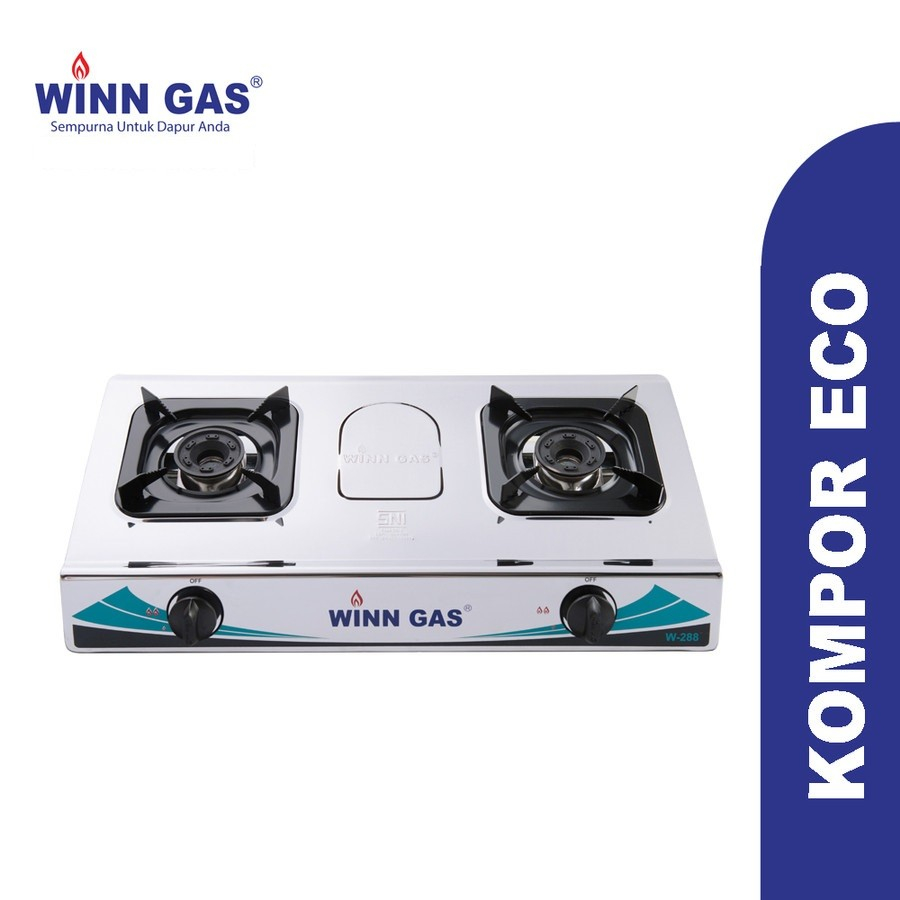 Winn Gas W288 Stainless Steel Kompor Gas 2 Tungku W 288 W-288