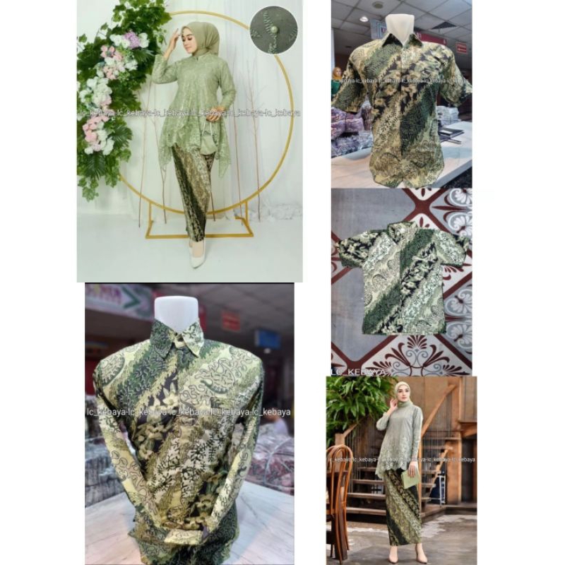 KEBAYA BLOUSE GREEN SAGE (couple) / KEBAYA SAGE MODERN / KEBAYA COUPLE MODERN/ COUPLE BATIK TERBARU 