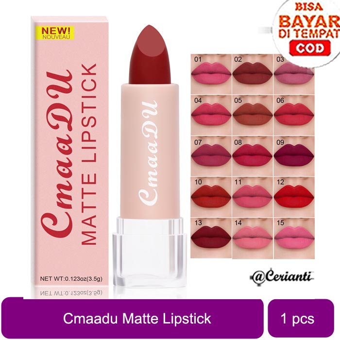 [Original] CMAADU WATERPROOF MATTE LIPSTICK LIPSTIK MATTE_Cerianti
