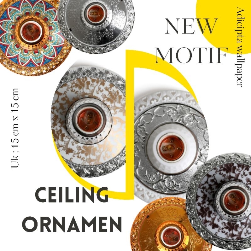 CEILING ORNAMEN PVC UK 15CM X 15CM ORNAMEN LAMPU PLAFON KLASIK MINIMALIS CLASSIS BATIK